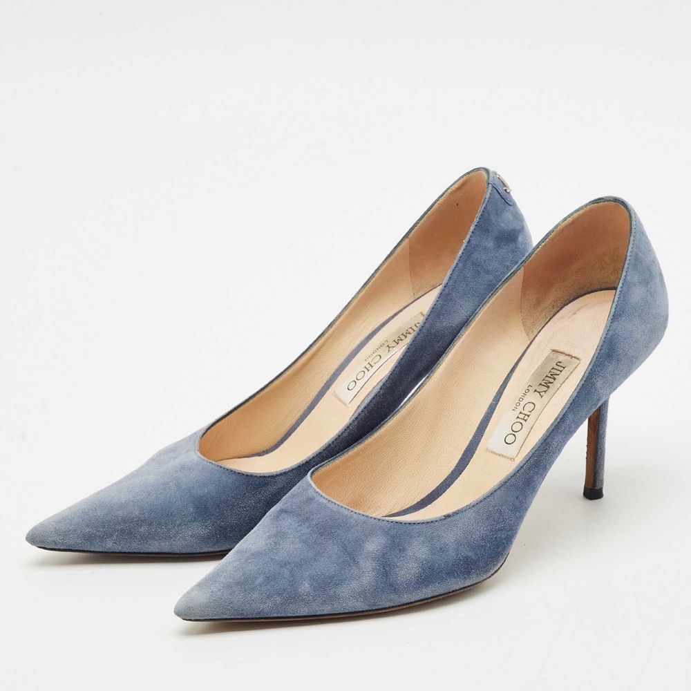 Jimmy Choo Blue Suede Pump